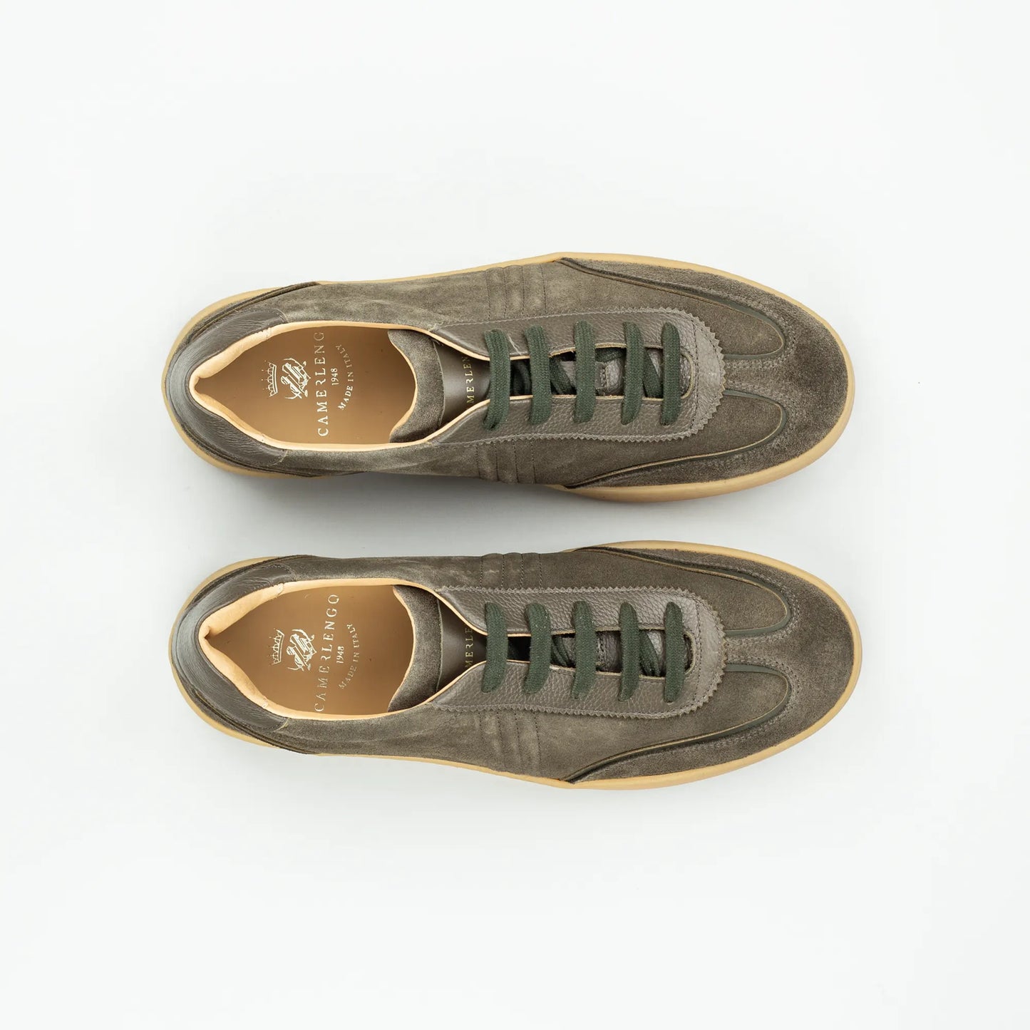Camerlengo – Sneaker Wildleder Grün | Handmade Italy | Premium Herrenschuh
