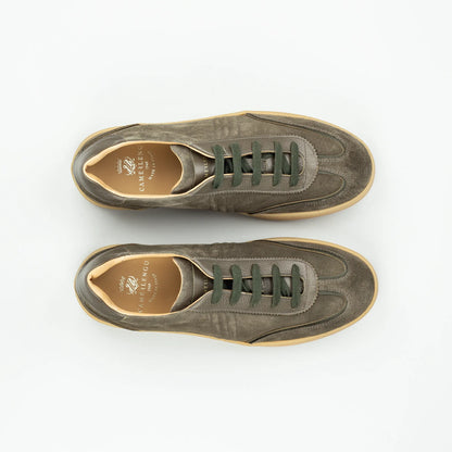 Camerlengo – Sneaker Wildleder Grün | Handmade Italy | Premium Herrenschuh