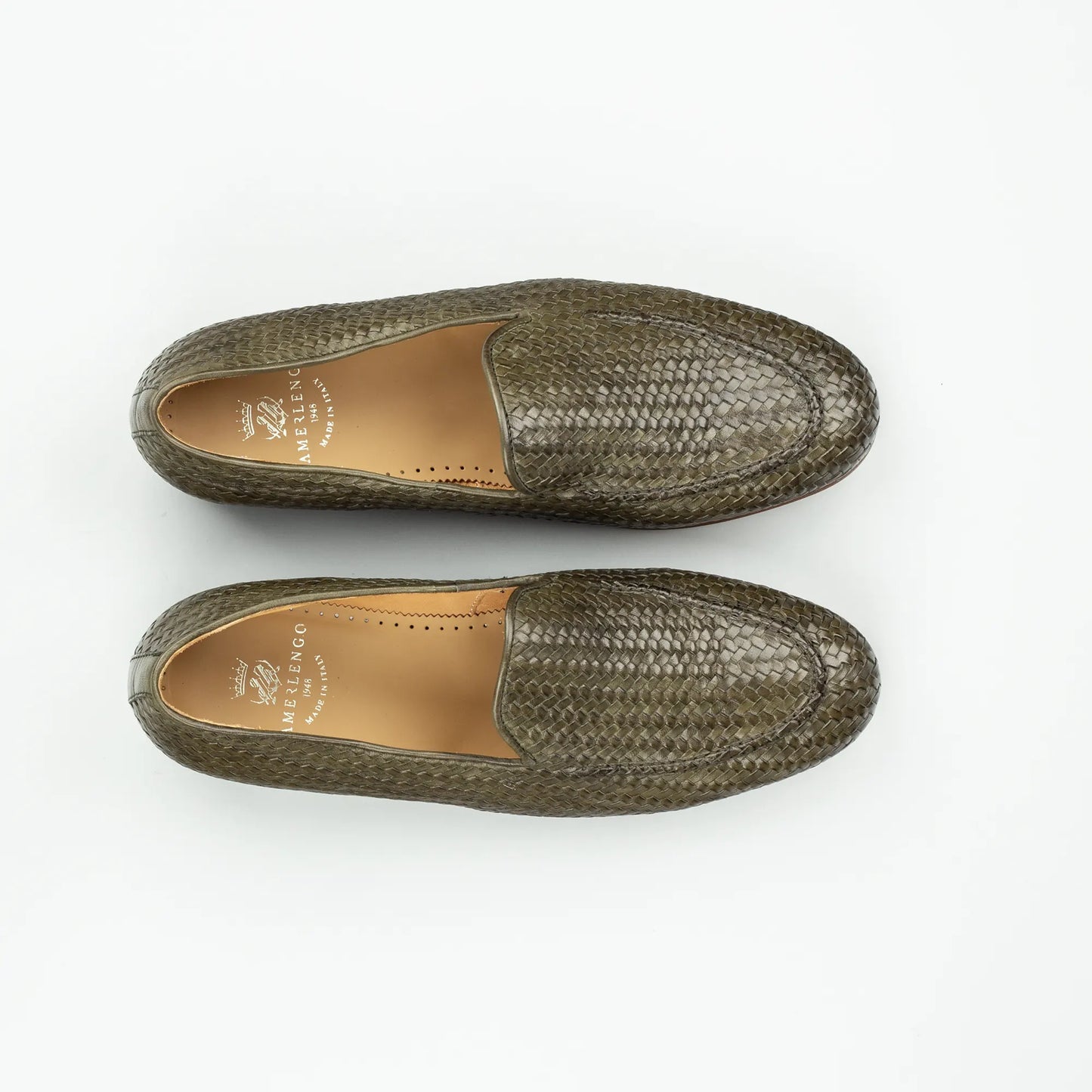Camerlengo – Loafer Geflochten Grün | Handmade Italy | Premium Herrenschuh
