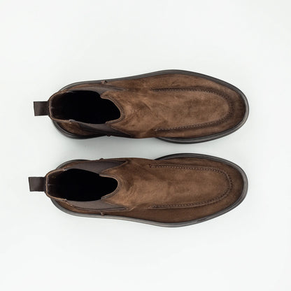 Maurizi – Chelsea Boot Ziegen Velourleder | Durchgenäht | Leichte Gummisohle | Handmade Italy