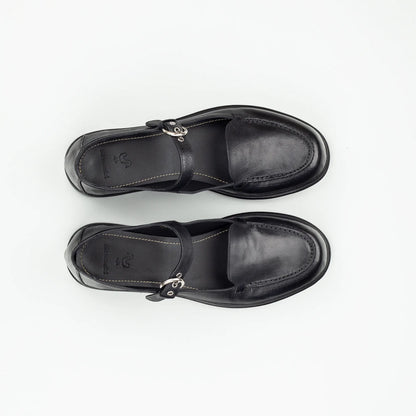 Elia Maurizi – Loafer Moccasin mit Riemchen & Schnalle | Handmade Italy | Premium Damenschuh