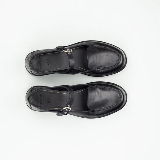 Elia Maurizi – Loafer Moccasin mit Riemchen & Schnalle | Handmade Italy | Premium Damenschuh