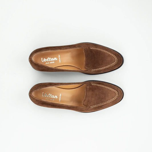 Voltan – Moccasin Loafer Wildleder Braun | Handmade Italy | Premium Damenschuh