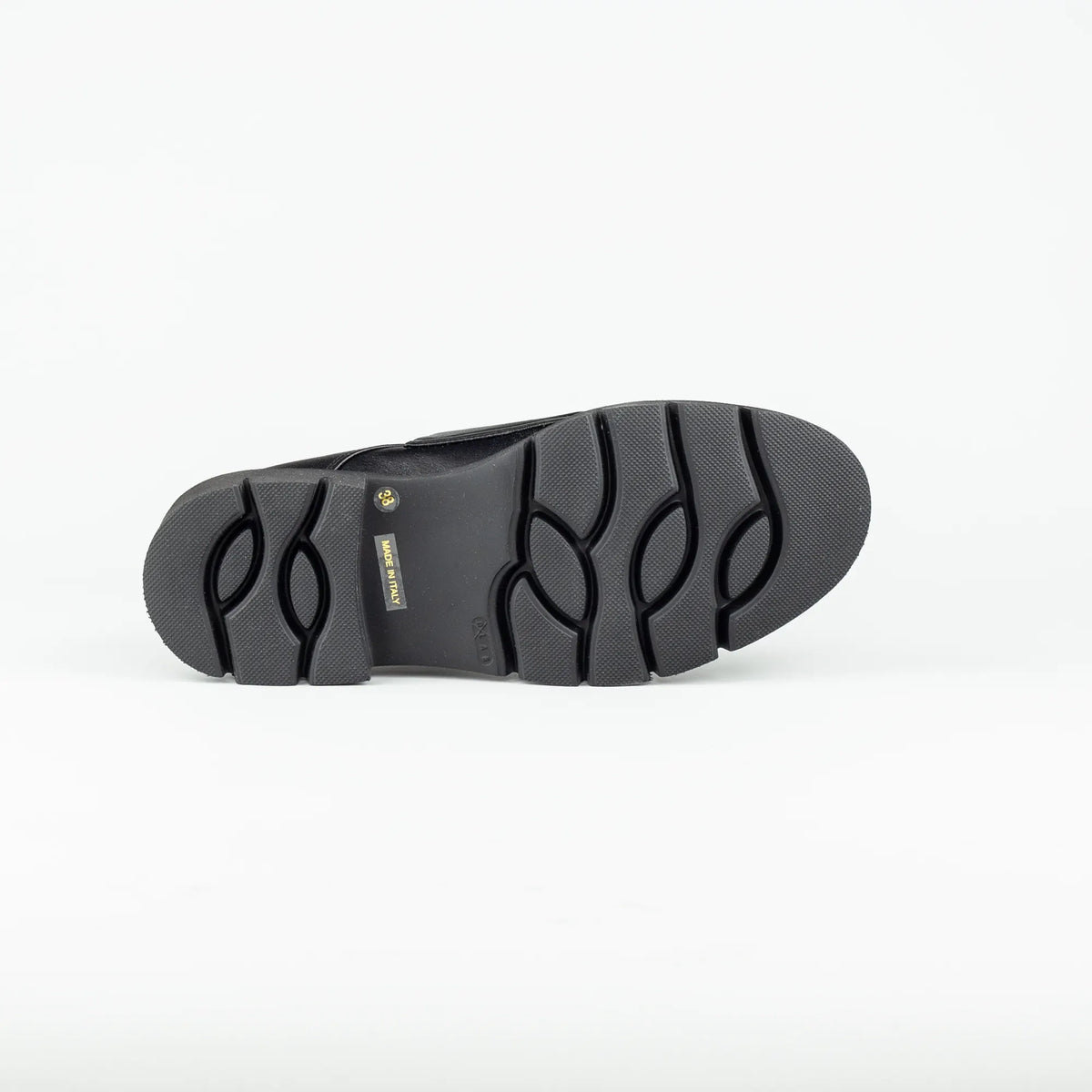Aruci – Loafer Monk Kalbsleder Schwarz | Modische Form | Flexible Gummisohle | Handmade Italy