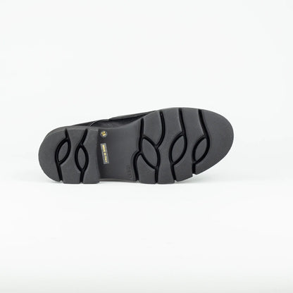 Aruci – Loafer Monk Kalbsleder Schwarz | Modische Form | Flexible Gummisohle | Handmade Italy