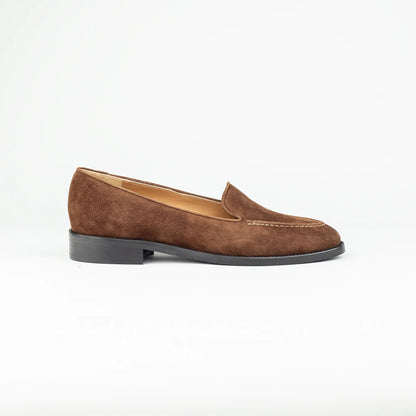 Voltan – Moccasin Loafer Wildleder Braun | Handmade Italy | Premium Damenschuh
