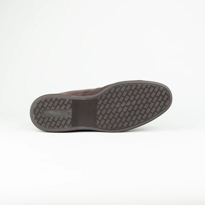 Aruci – Boot Loafer Braun Ziegen Wildleder | Echtes Lammfell-Futter | Handmade Italy