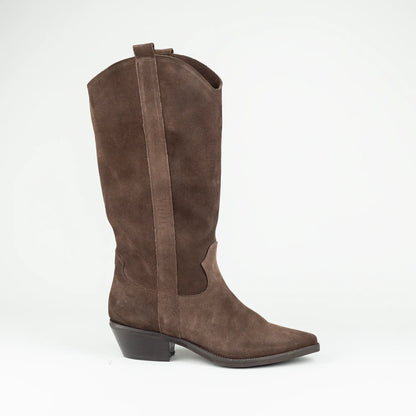 Aruci – Western Stiefel Wildleder Braun | Moderner Look | Handmade Italy