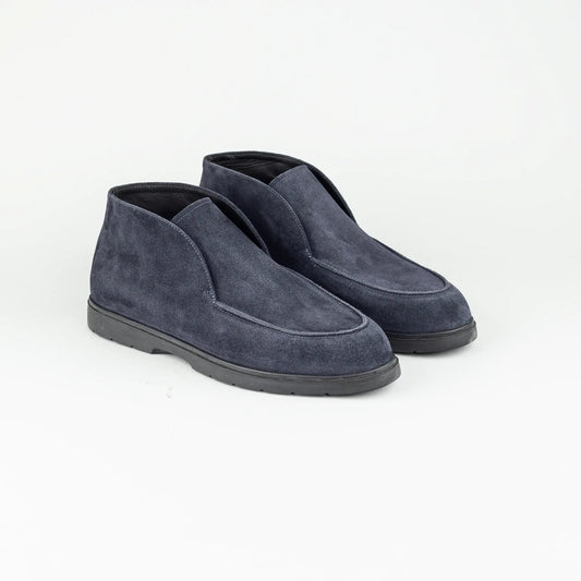 Aruci – Boot Loafer Dunkelblau Ziegen Wildleder | Handmade Italy