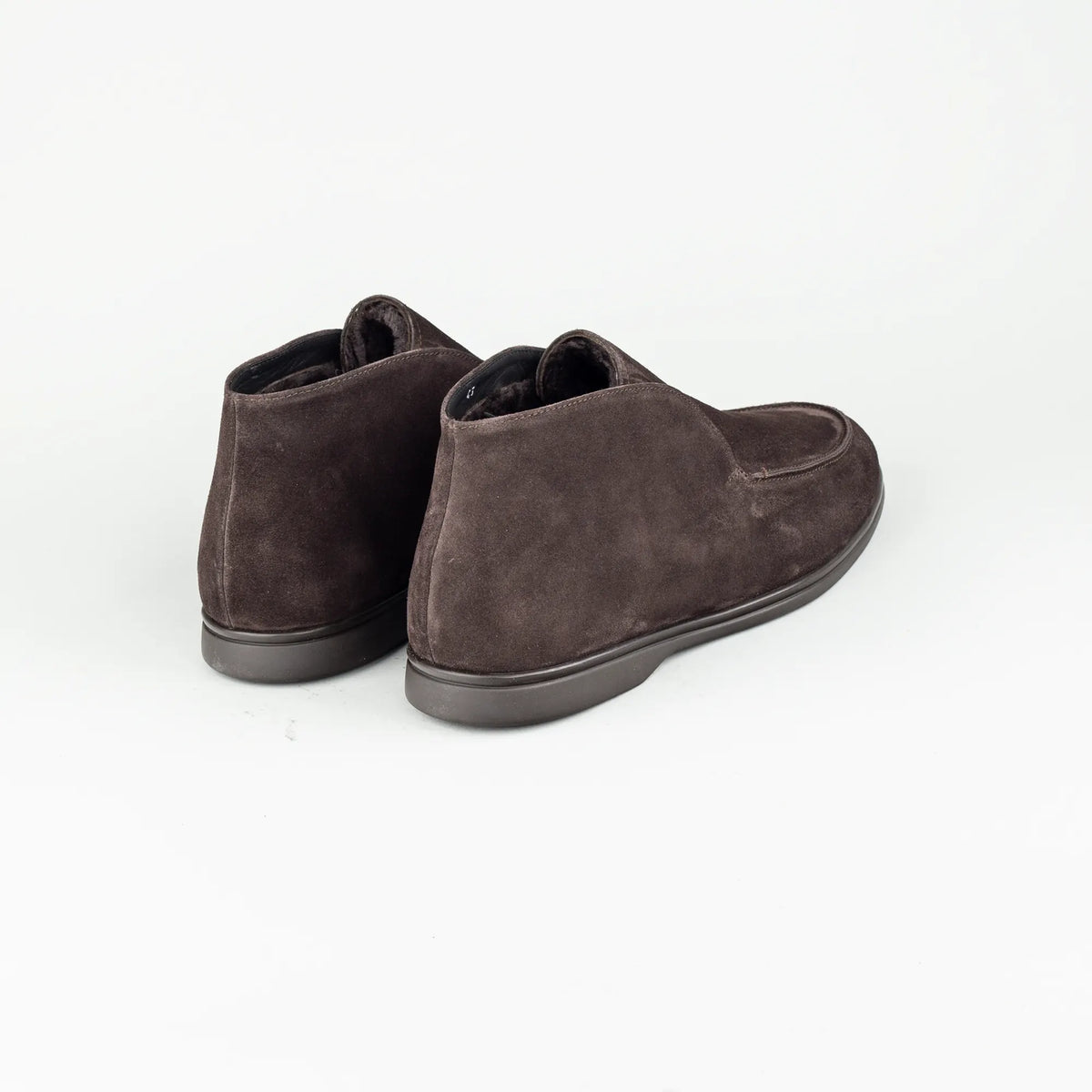 Aruci – Boot Loafer Braun Ziegen Wildleder | Echtes Lammfell-Futter | Handmade Italy