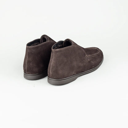 Aruci – Boot Loafer Braun Ziegen Wildleder | Echtes Lammfell-Futter | Handmade Italy