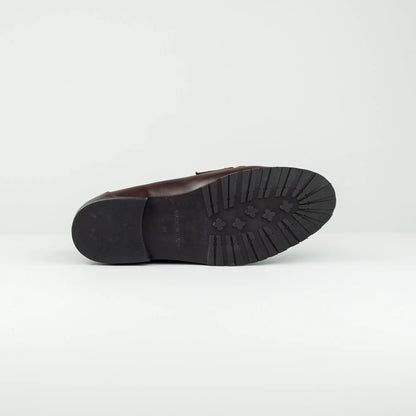 Aruci | Loafer Weiches Kalbsleder – Echtes Lammfell-Futter Bordeaux, Gummisohle | Handmade in Italy