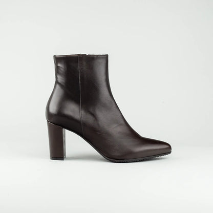 Cinzia Valle | Ankle Boot aus Kalbsleder Dunkelbraun – 7 cm Absatz | Handmade in Italy
