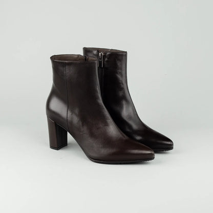 Cinzia Valle | Ankle Boot aus Kalbsleder Dunkelbraun – 7 cm Absatz | Handmade in Italy