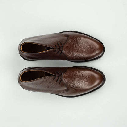 Berwick | Schnürstiefelette Braun – Geprägtes Kalbsleder, Goodyear Welted | Handmade in Spain