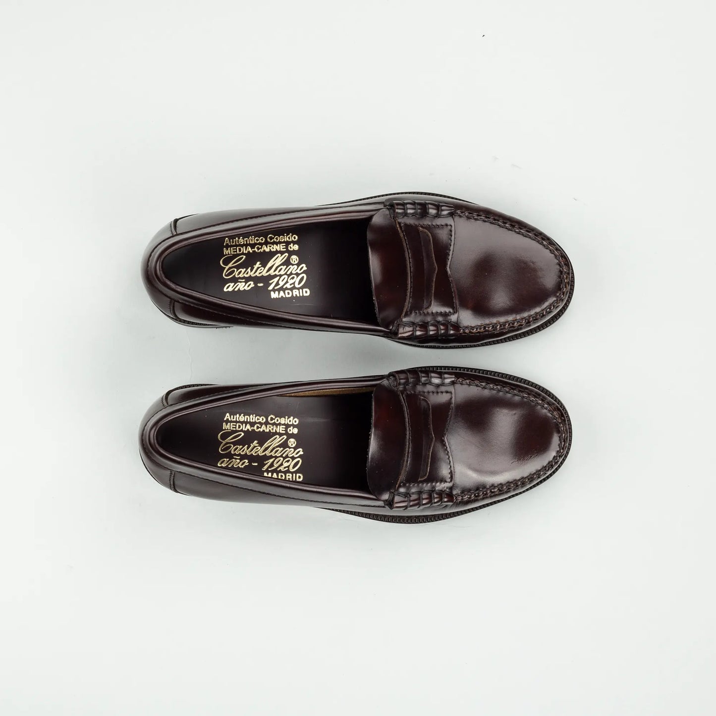 Castellano | Penny Loafer Damen Braun – Handgenähtes Vorderblatt | Handmade in Spain