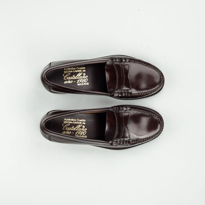 Castellano | Penny Loafer Damen Braun – Handgenähtes Vorderblatt | Handmade in Spain