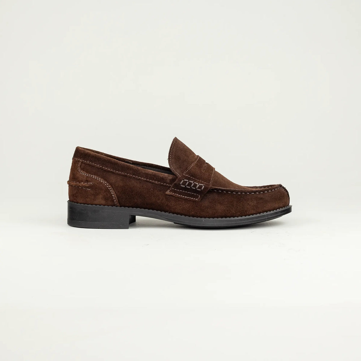 Antica Couieria – Handgemachter Loafer aus Wildleder, Braun, Toskana