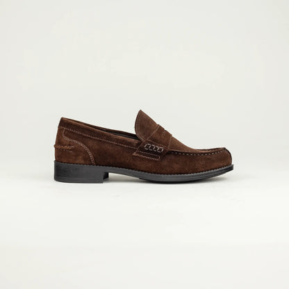 Antica Couieria – Handgemachter Loafer aus Wildleder, Braun, Toskana