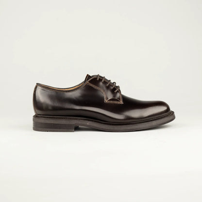 Antica Cuoieria – Derby Plain Blake, dunkelbraun hochpoliert