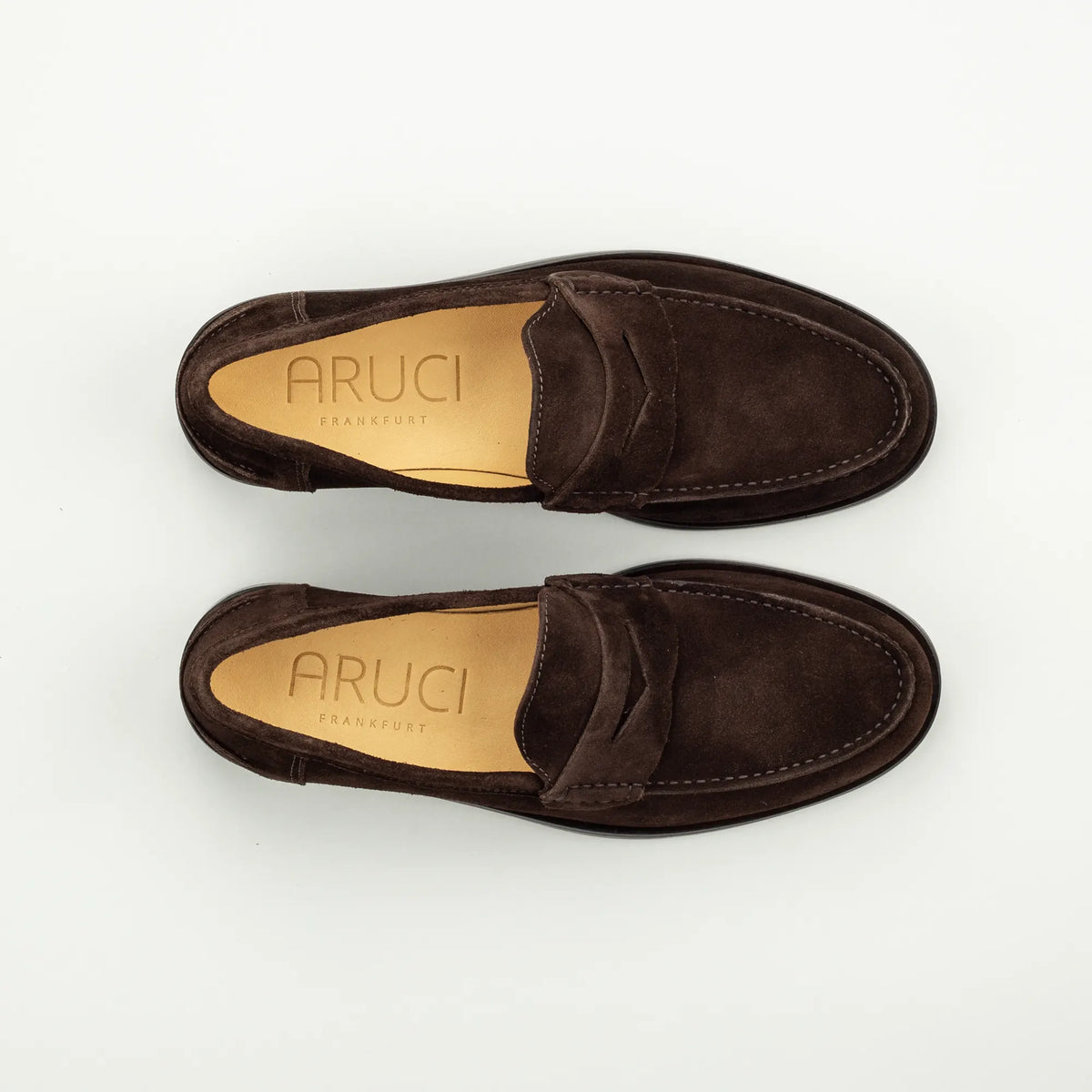 Aruci – Penny Loafer Herren aus braunem Wildleder