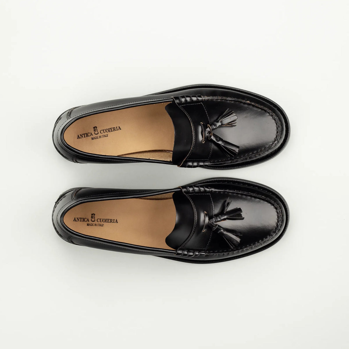 Antica Cuoieria – Tassel Loafer mit Ledersohle, Blake-Machart
