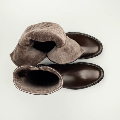 Aruci – Hoher Herren-Lammfellstiefel für kalte Tage