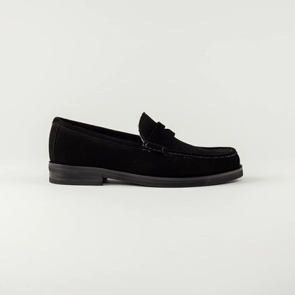 Aruci – Herren-Loafer aus schwarzem Wildleder mit Kaschmirfutter