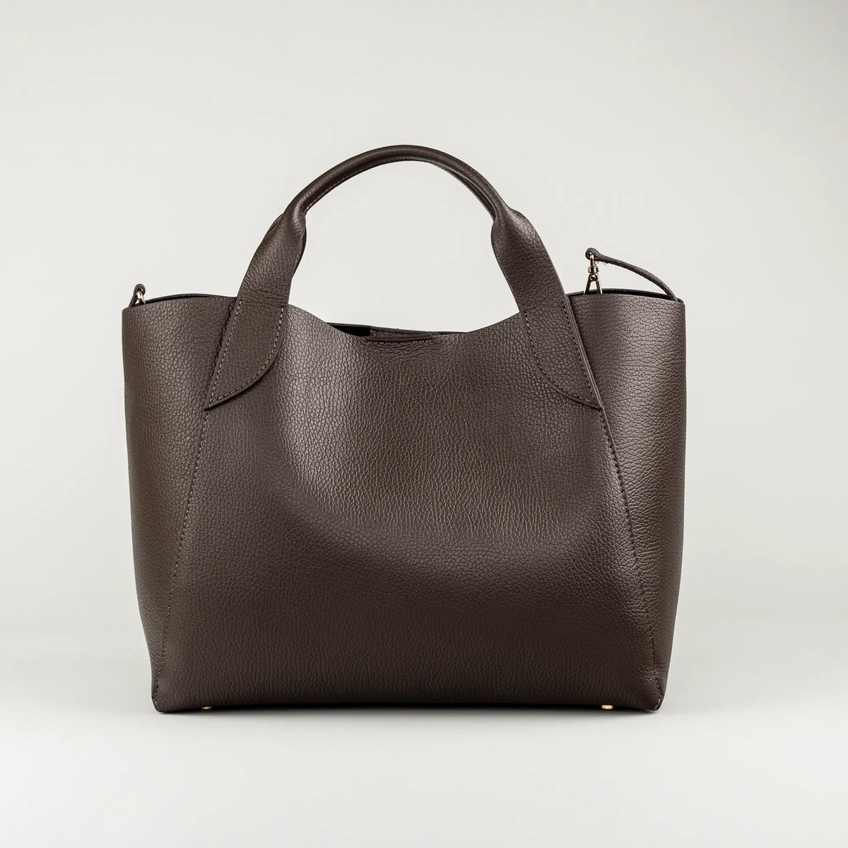 Aruci – Damenhandtasche aus braunem Glattleder