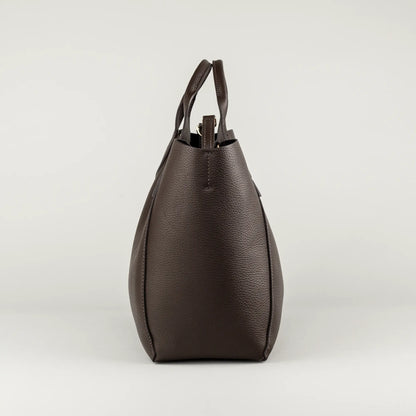 Aruci – Damenhandtasche aus braunem Glattleder