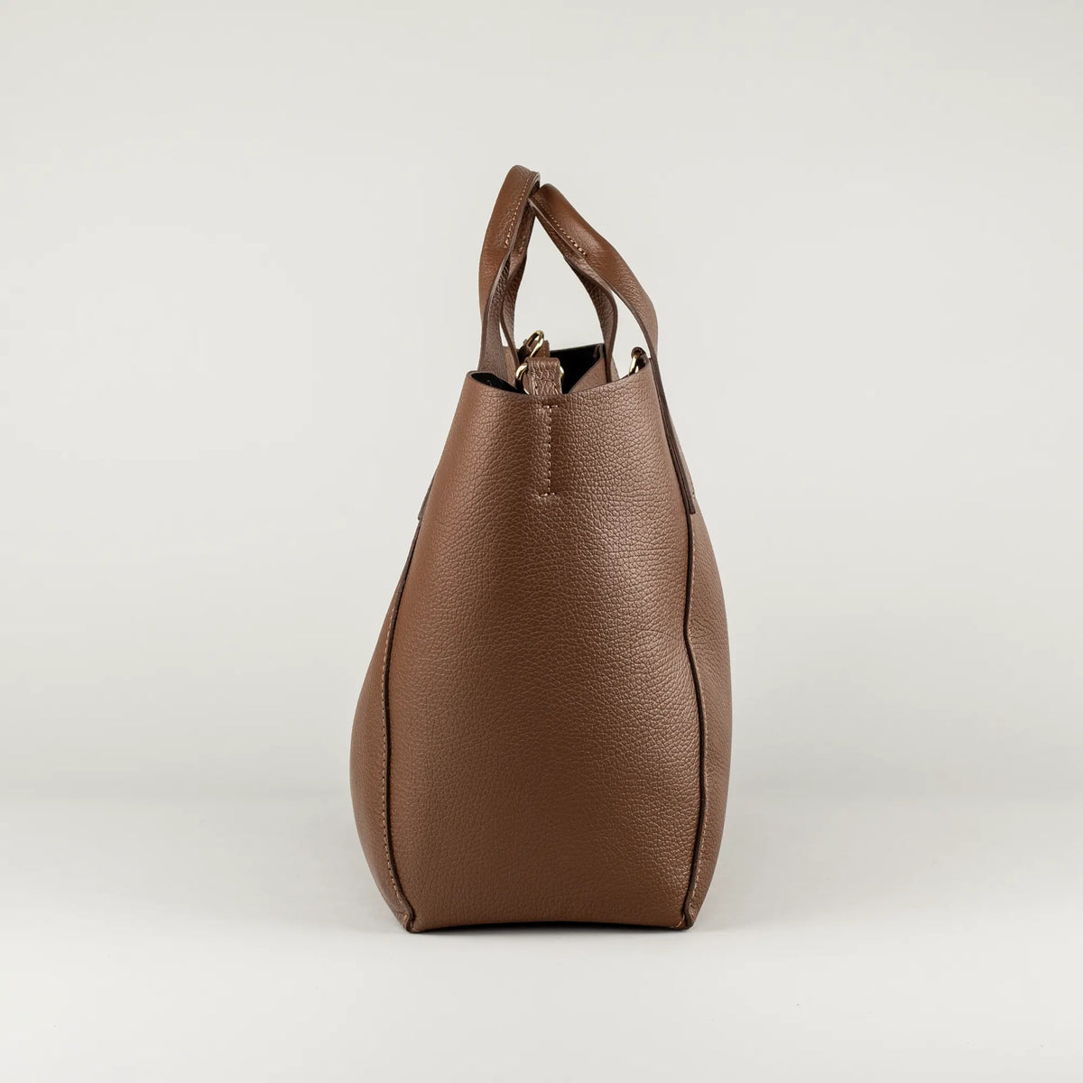 Aruci – Damenhandtasche aus mittelbraunem Glattleder