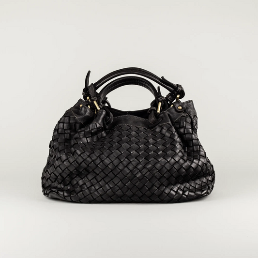 Aruci – Damenhand- und Schultertasche aus geflochtenem Leder