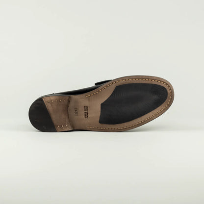 Aruci – Penny Loafer Herren aus hochpoliertem schwarzem Kalbsleder