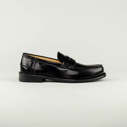 Aruci – Penny Loafer Herren aus hochpoliertem schwarzem Kalbsleder