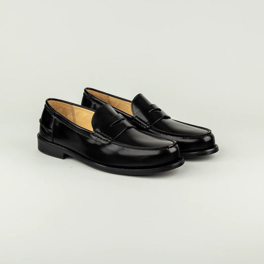 Aruci – Penny Loafer Herren aus hochpoliertem schwarzem Kalbsleder
