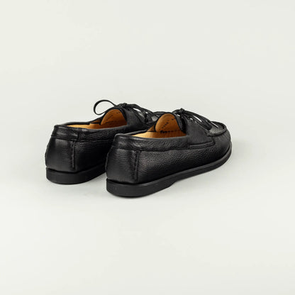 Aruci – Bootschuh Herren aus superweichem schwarzem Hirschleder