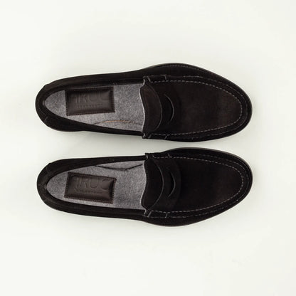 Aruci – Herren-Loafer aus schwarzem Wildleder mit Kaschmirfutter
