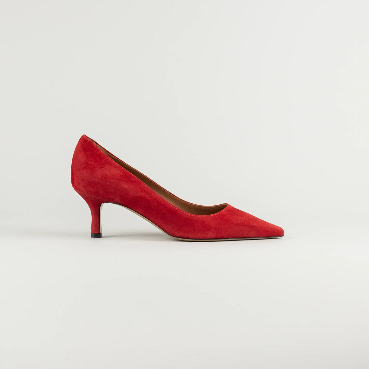 Aruci Pumps aus rotem Wildleder | 5 cm Absatz | Handmade in Italy