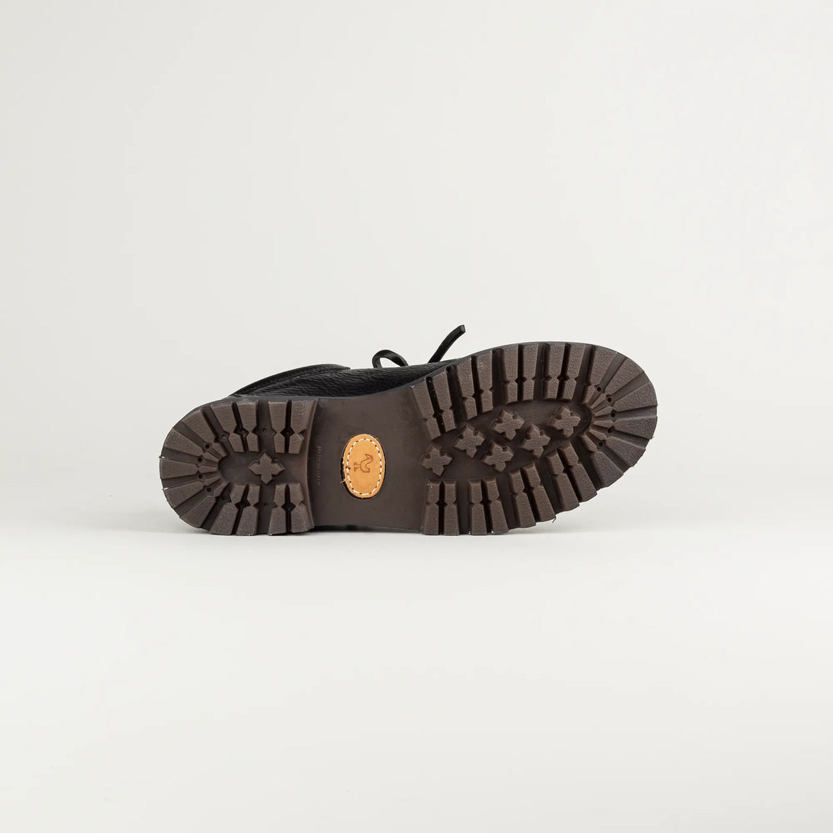 Elia Maurizi Damen-Bootschuh aus schwarzem Kalbsleder mit Lammfell