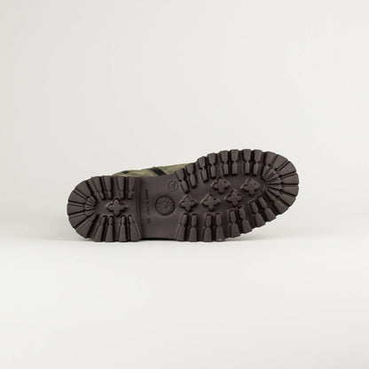 Aruci Lammfell-Boot aus grünem Wildleder | Handmade in Italy