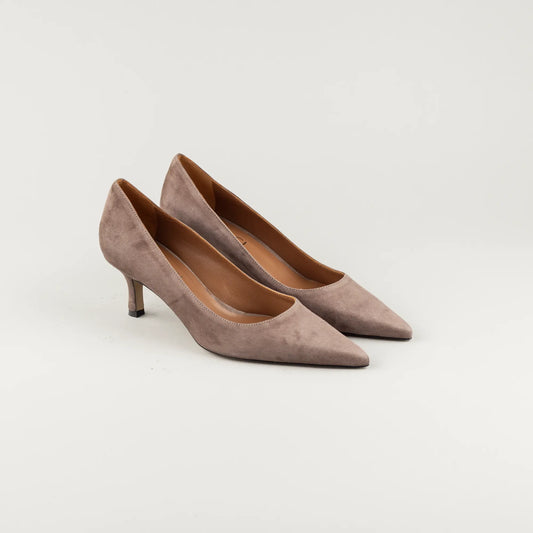 Aruci Pumps aus Wildleder in Taupe | 5 cm Absatz | Handmade in Italy