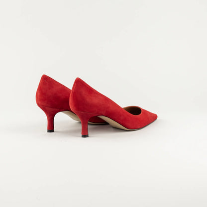Aruci Pumps aus rotem Wildleder | 5 cm Absatz | Handmade in Italy