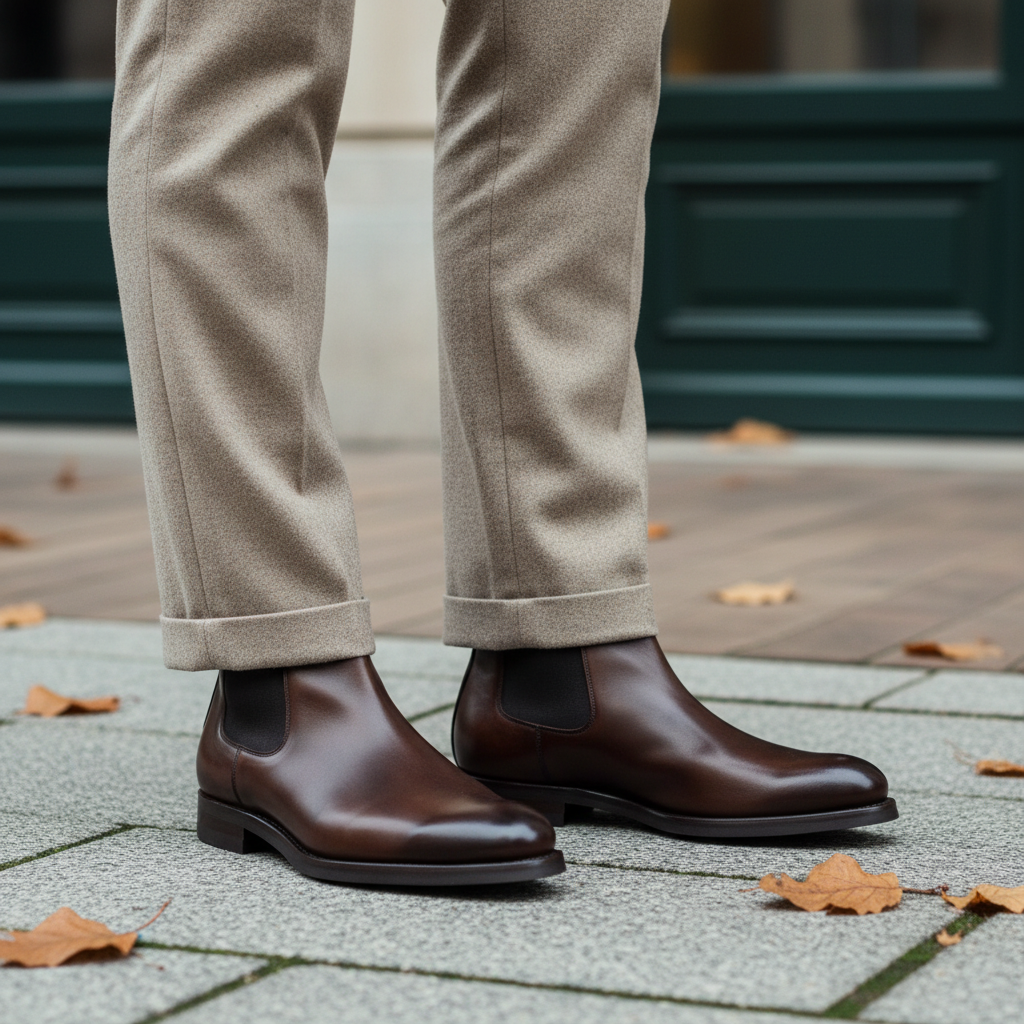 Aruci Chelsea Boot mit Flanellhose