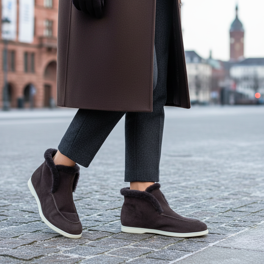 Aruci Chukka Stiefeletten Dunkelbraun - Fokus auf Schuhe