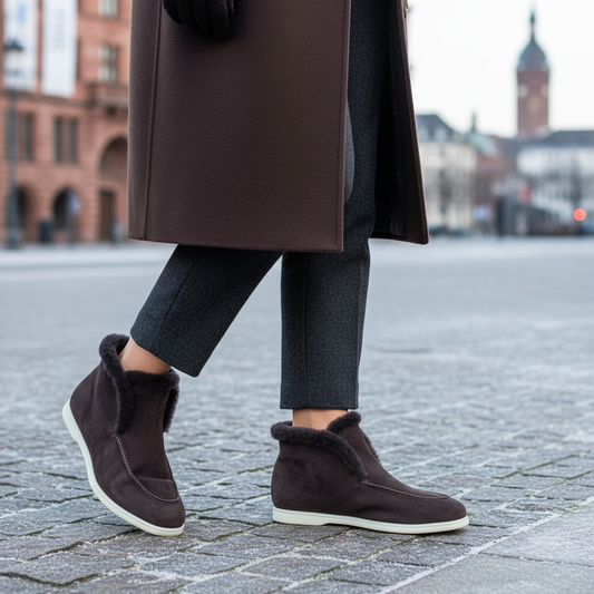 Aruci Chukka Stiefeletten Dunkelbraun - Fokus auf Schuhe