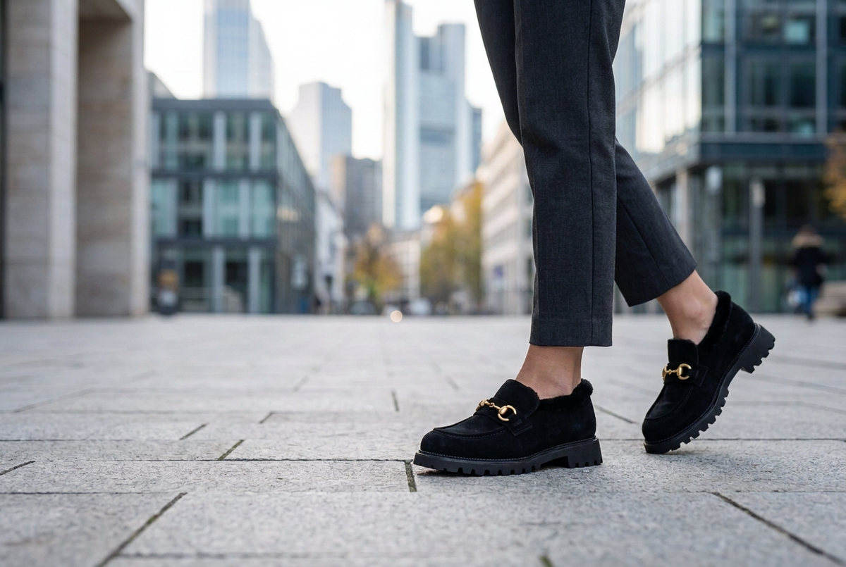 Aruci-Loafer an einem kühlen Herbsttag in Frankfurt