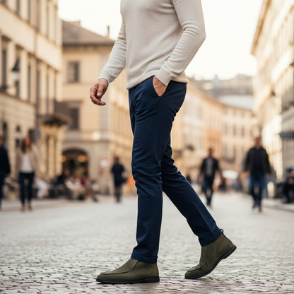 CALO Boot Loafer Grün Wildleder Mann