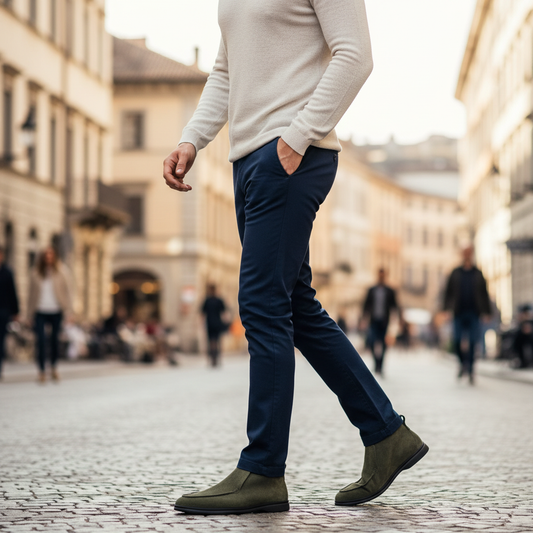 CALO Boot Loafer Grün Wildleder Mann