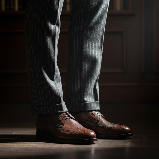 Lendvay & Schwarcz Derby Fullbrogue mit Flanellhose