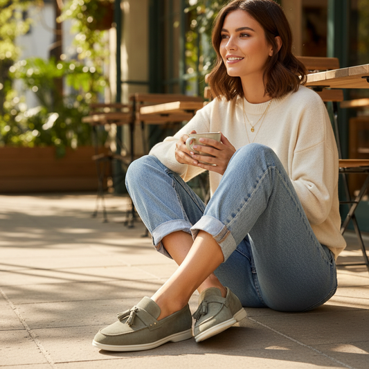 Lisa Nappine Verde Loafer Casual Fashion